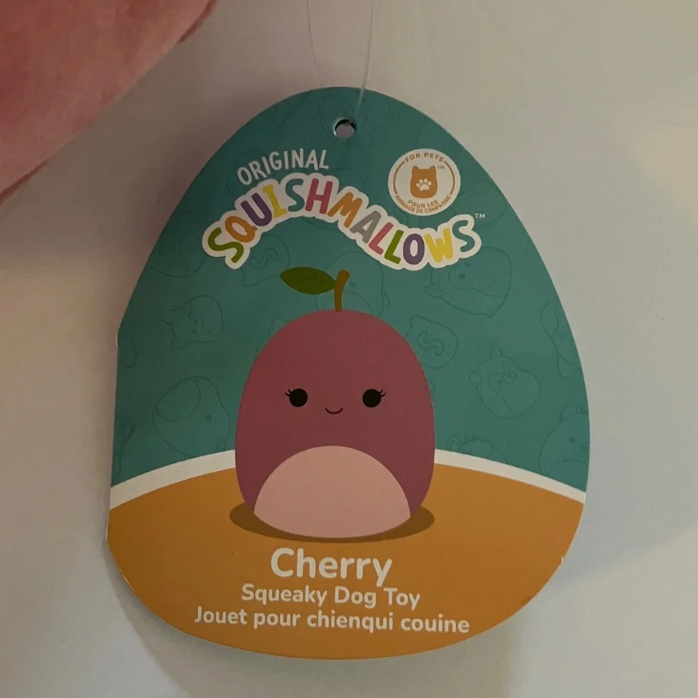 Squishmallows Dog Toy Set - Cherry, Celia & Olexa that‎ Squeak and Crinkle 8”